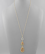 3 Teardrop Bead Necklace