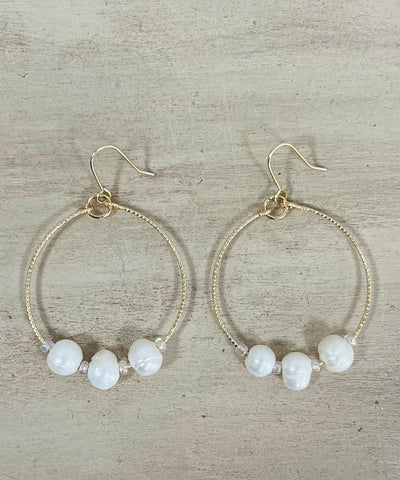 3 Pearl Earrings