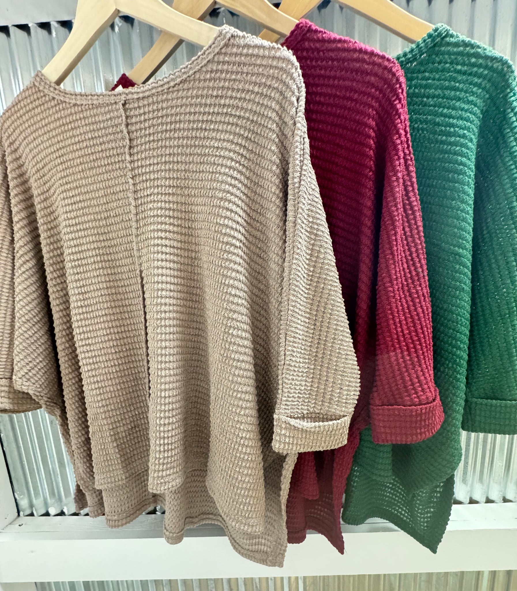 Waffle Knit Top