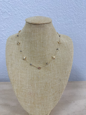 Hematite/Gold Necklace