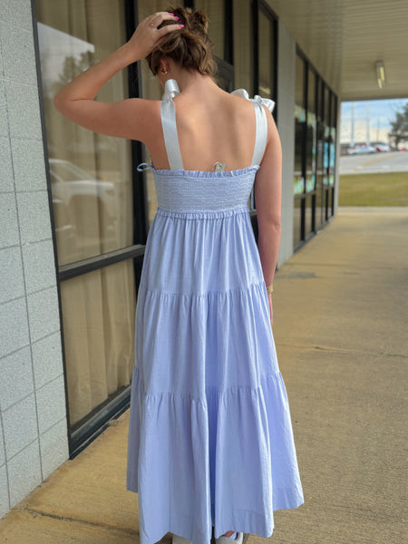 Smocking Tiered Maxi Dress