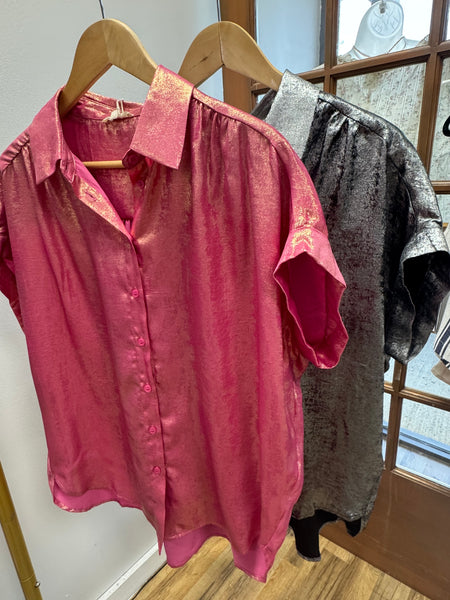 Button Metallic Top