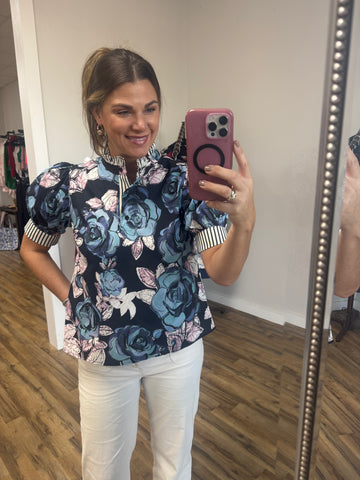 Bloom & Stripe Top