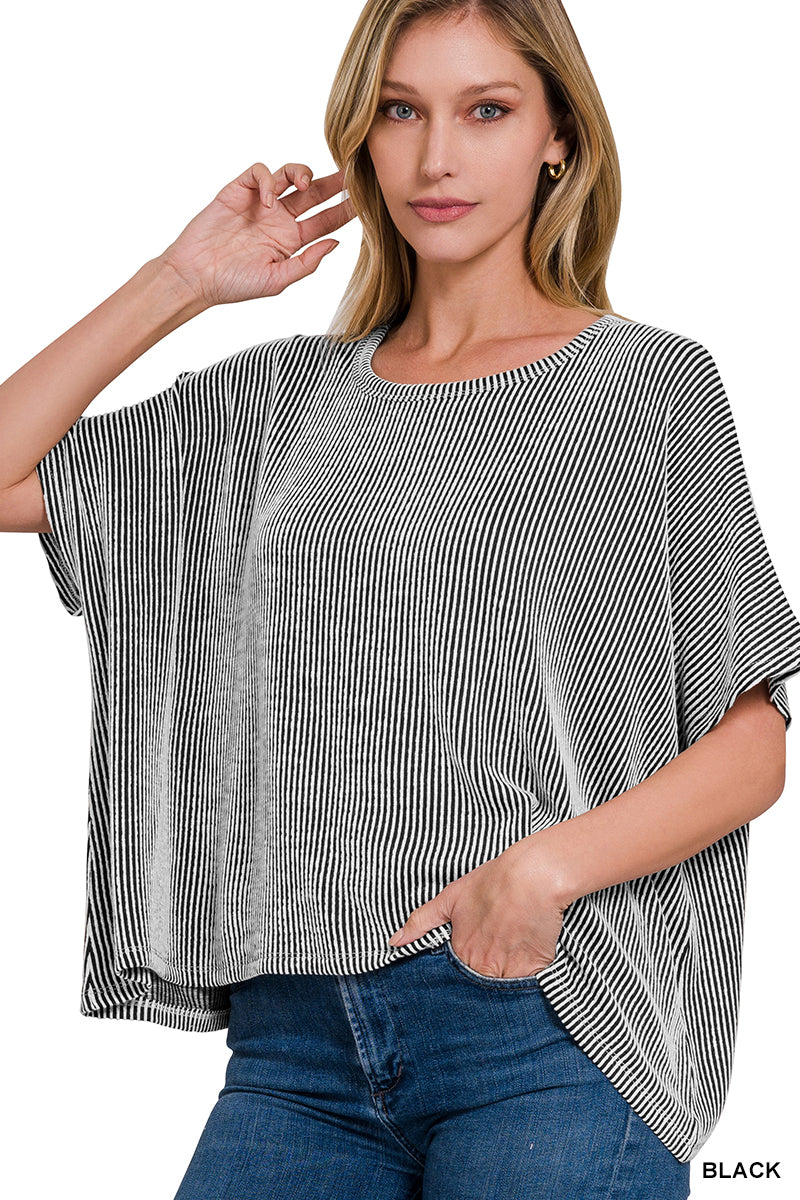 DOD Ribbed Striped Top